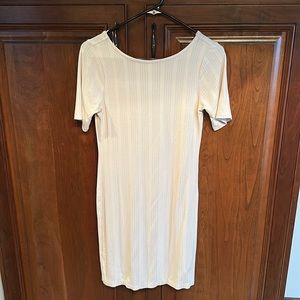 Cream low back dress